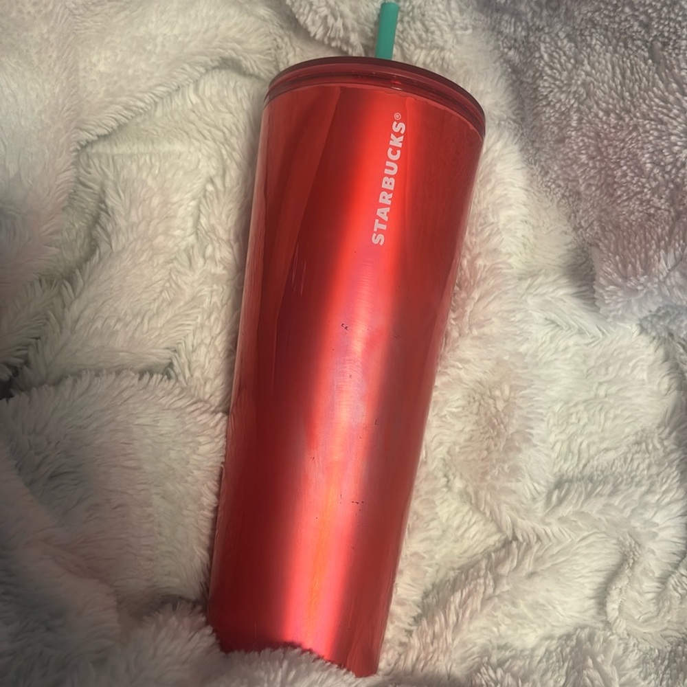Starbucks Cuo - pink shiny cute- 24 oz